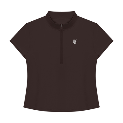Tawny Espresso Quarter-Zip Top