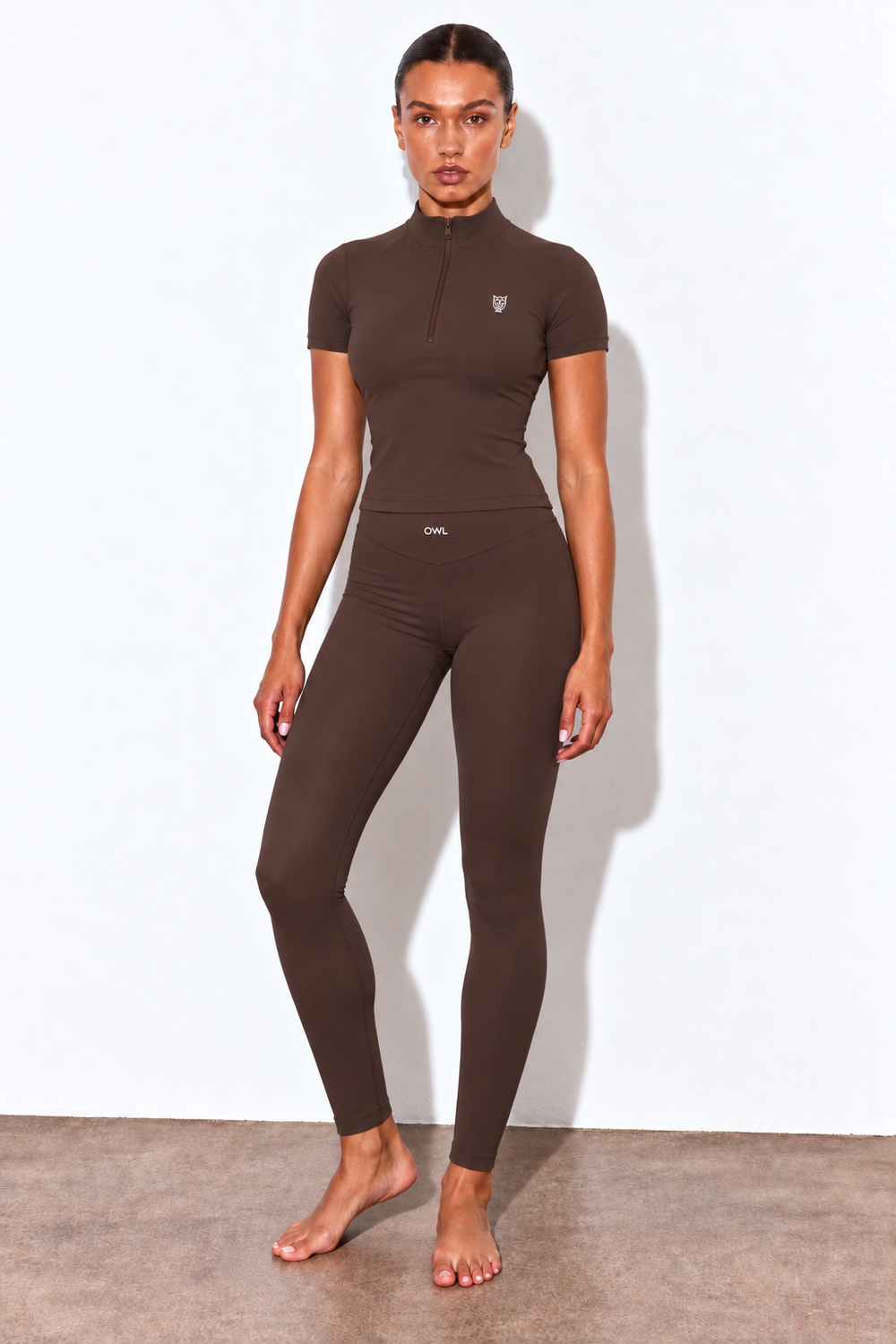 Tawny Espresso Quarter-Zip Top