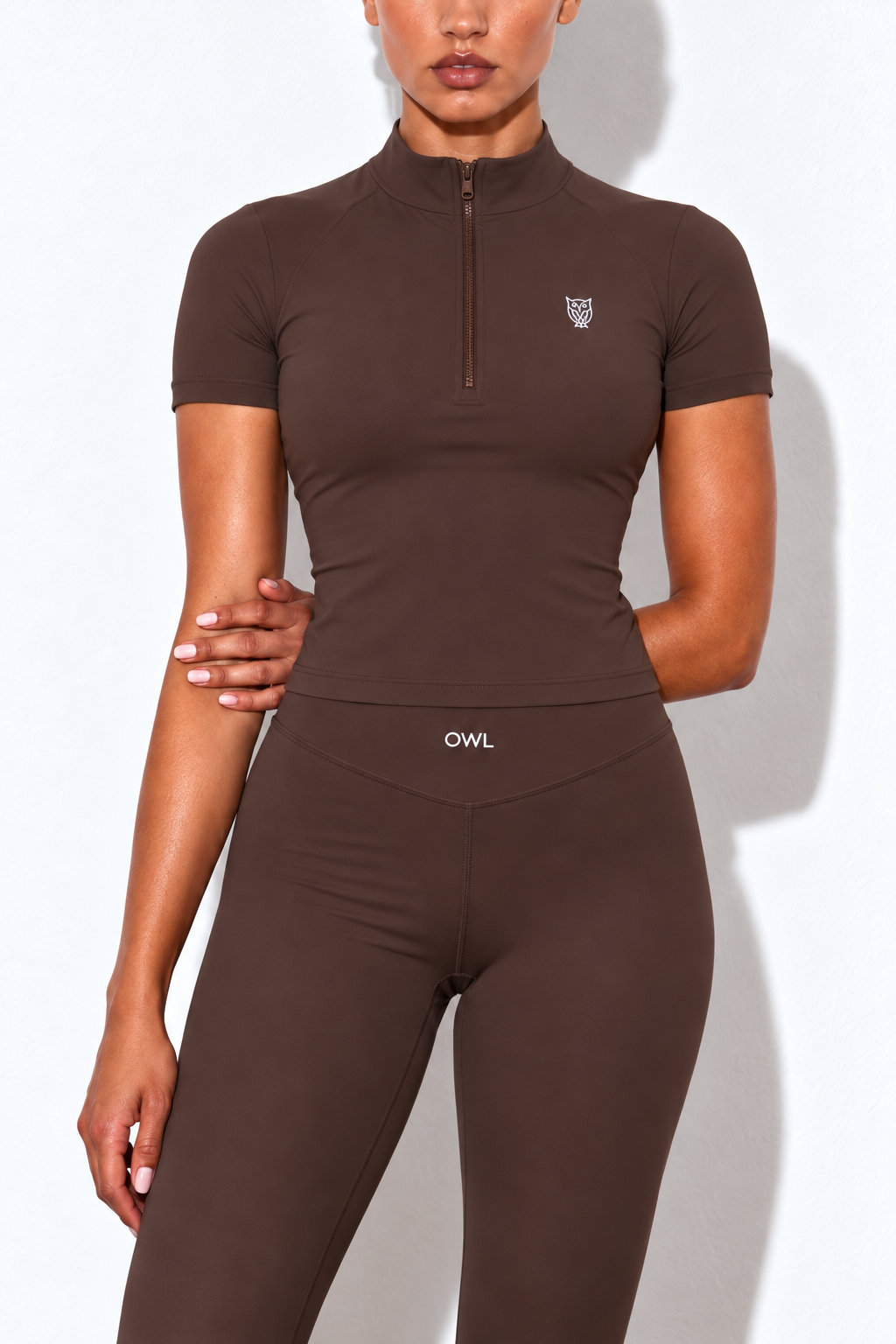 Tawny Espresso Quarter-Zip Top