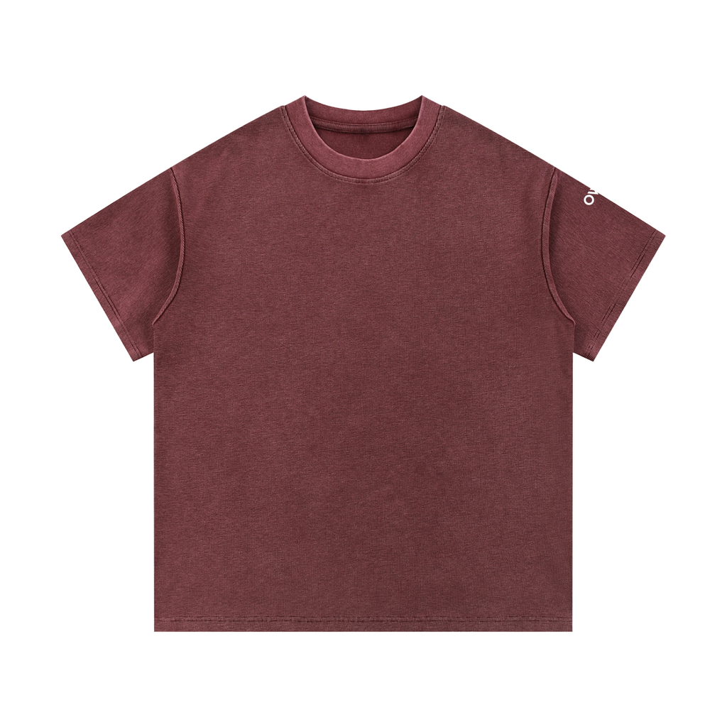 OWL Mineral Wash Waffle Knit Tee